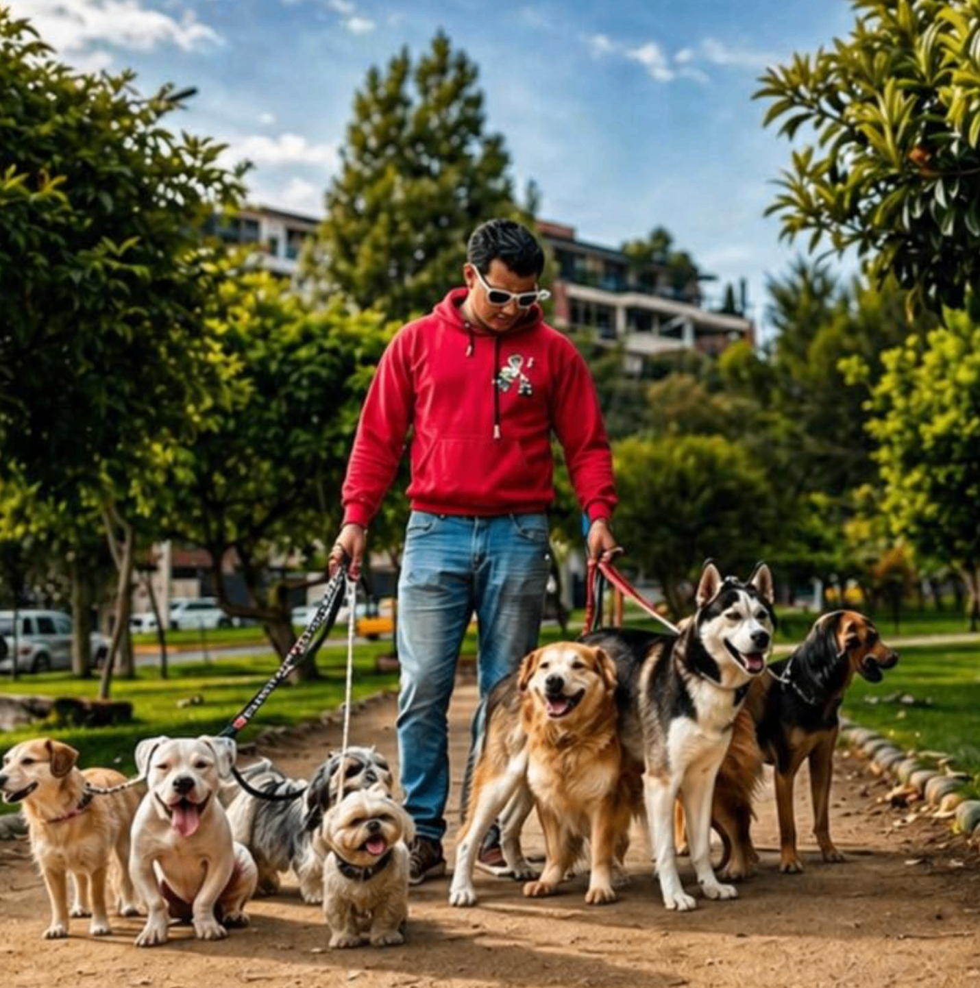 Paseo grupal con perros en Cuenca